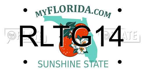 RLTG14 Florida License Plate