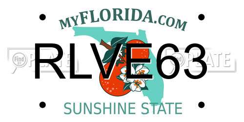 RLVE63 Florida License Plate