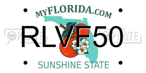 RLVF50 Florida License Plate