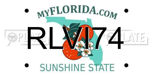 RLVI74 Florida License Plate