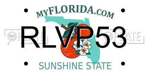 RLVP53 Florida License Plate