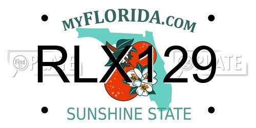 RLX129 Florida License Plate