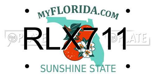 RLX711 Florida License Plate