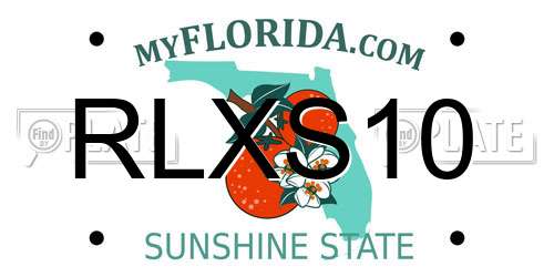 RLXS10 Florida License Plate
