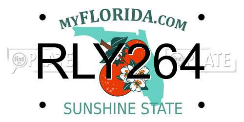 RLY264 Florida License Plate