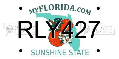 RLY427 Florida License Plate