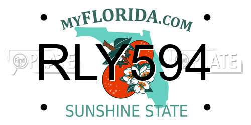 RLY594 Florida License Plate