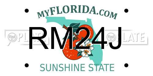 RM24J Florida License Plate