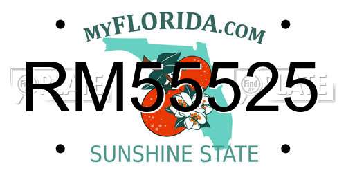 RM55525 Florida License Plate