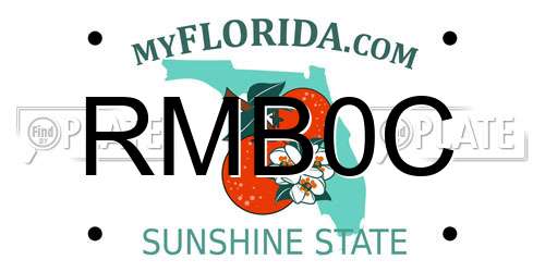 RMB0C Florida License Plate