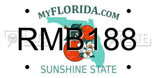 RMB188 Florida License Plate