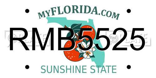 RMB5525 Florida License Plate