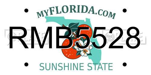 RMB5528 Florida License Plate