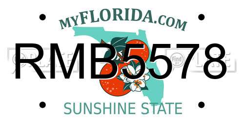 RMB5578 Florida License Plate
