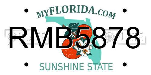 RMB5878 Florida License Plate