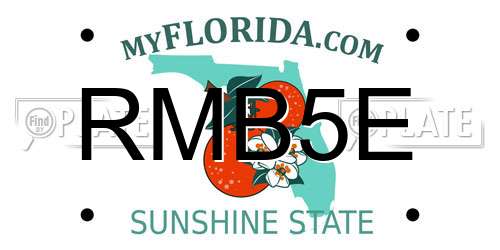RMB5E Florida License Plate