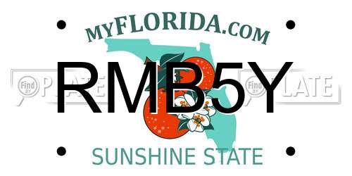 RMB5Y Florida License Plate