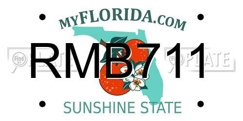 RMB711 Florida License Plate