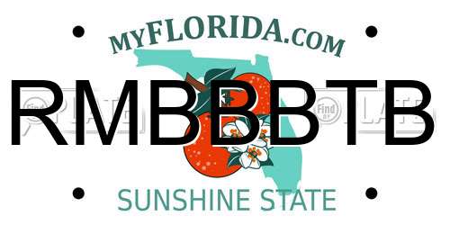 RMBBBTB Florida License Plate