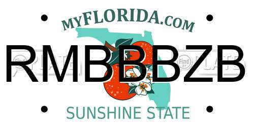 RMBBBZB Florida License Plate