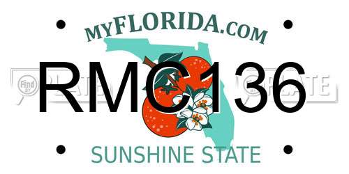 RMC136 Florida License Plate