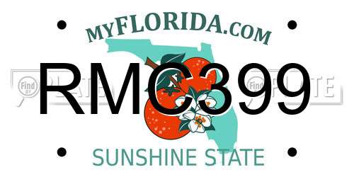 RMC399 Florida License Plate
