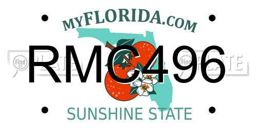RMC496 Florida License Plate