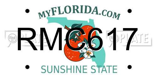 RMC617 Florida License Plate