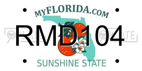 RMD104 Florida License Plate