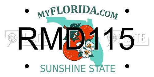 RMD115 Florida License Plate
