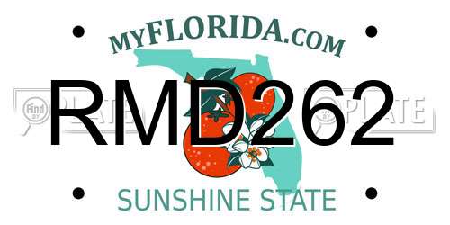 RMD262 Florida License Plate