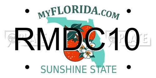 RMDC10 Florida License Plate