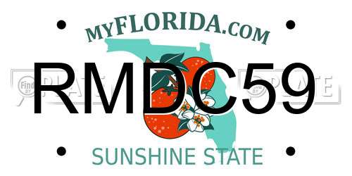RMDC59 Florida License Plate