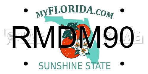 RMDM90 Florida License Plate