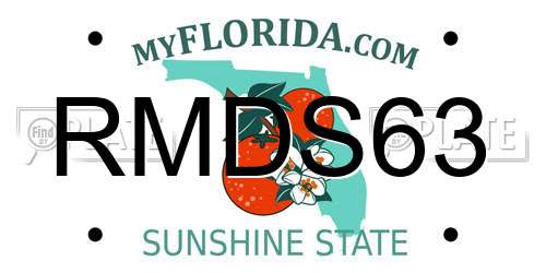 RMDS63 Florida License Plate