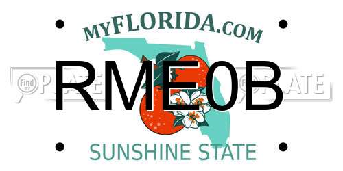 RME0B Florida License Plate