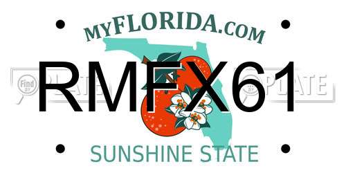 RMFX61 Florida License Plate