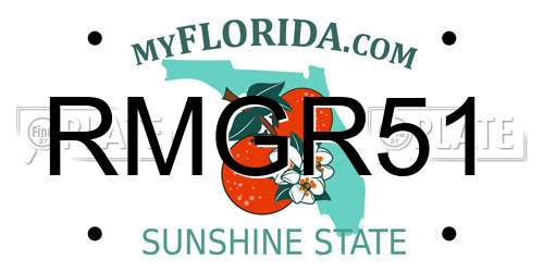 RMGR51 Florida License Plate