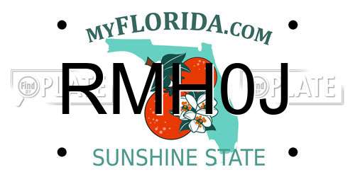 RMH0J Florida License Plate