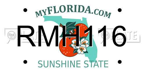 RMH116 Florida License Plate