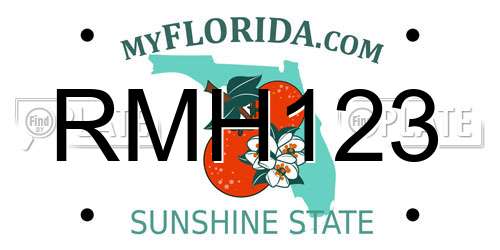 RMH123 Florida License Plate