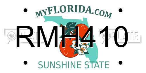 RMH410 Florida License Plate