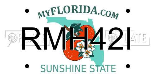 RMH42I Florida License Plate