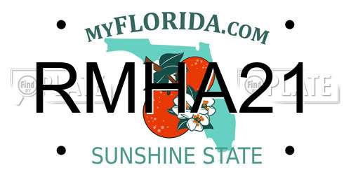 RMHA21 Florida License Plate