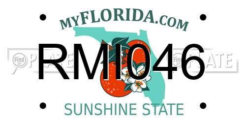 RMI046 Florida License Plate
