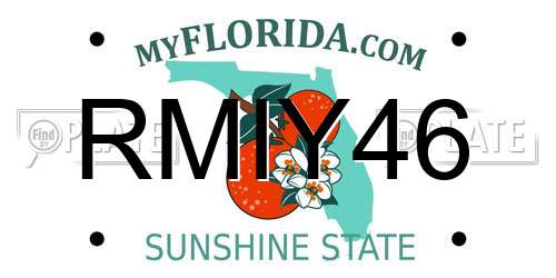 RMIY46 Florida License Plate