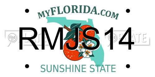 RMJS14 Florida License Plate