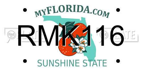 RMK116 Florida License Plate