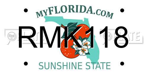 RMK118 Florida License Plate