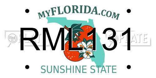 RML131 Florida License Plate